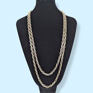 Vintage Light Rose Gold Textured Rope Chain
